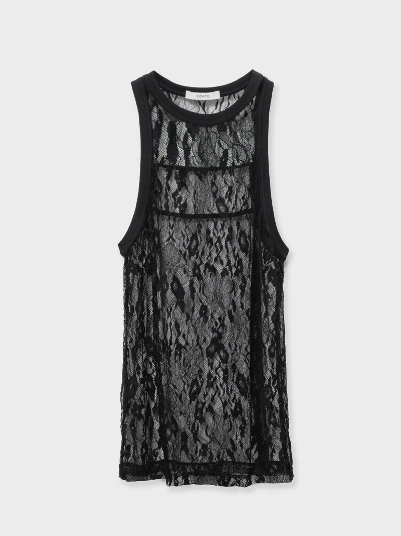 LACE TOP - BLACK