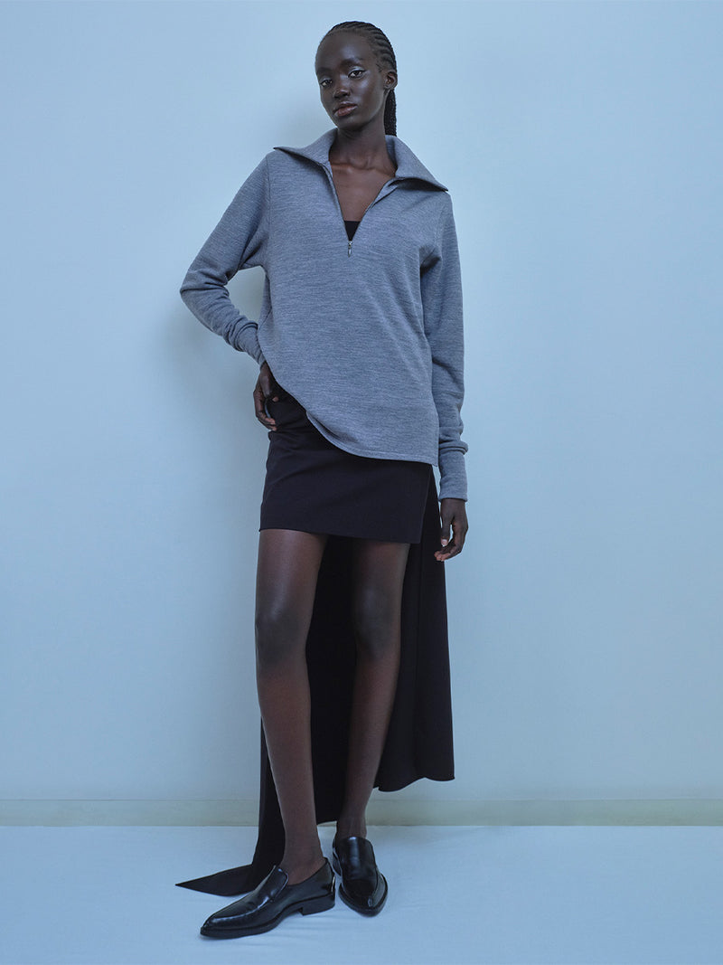 プラダ ジャケット ジップアップ ウール コート アウター グレー サイズ42 プラダ ジャケット ジップアップ ウール コート アウター グレー