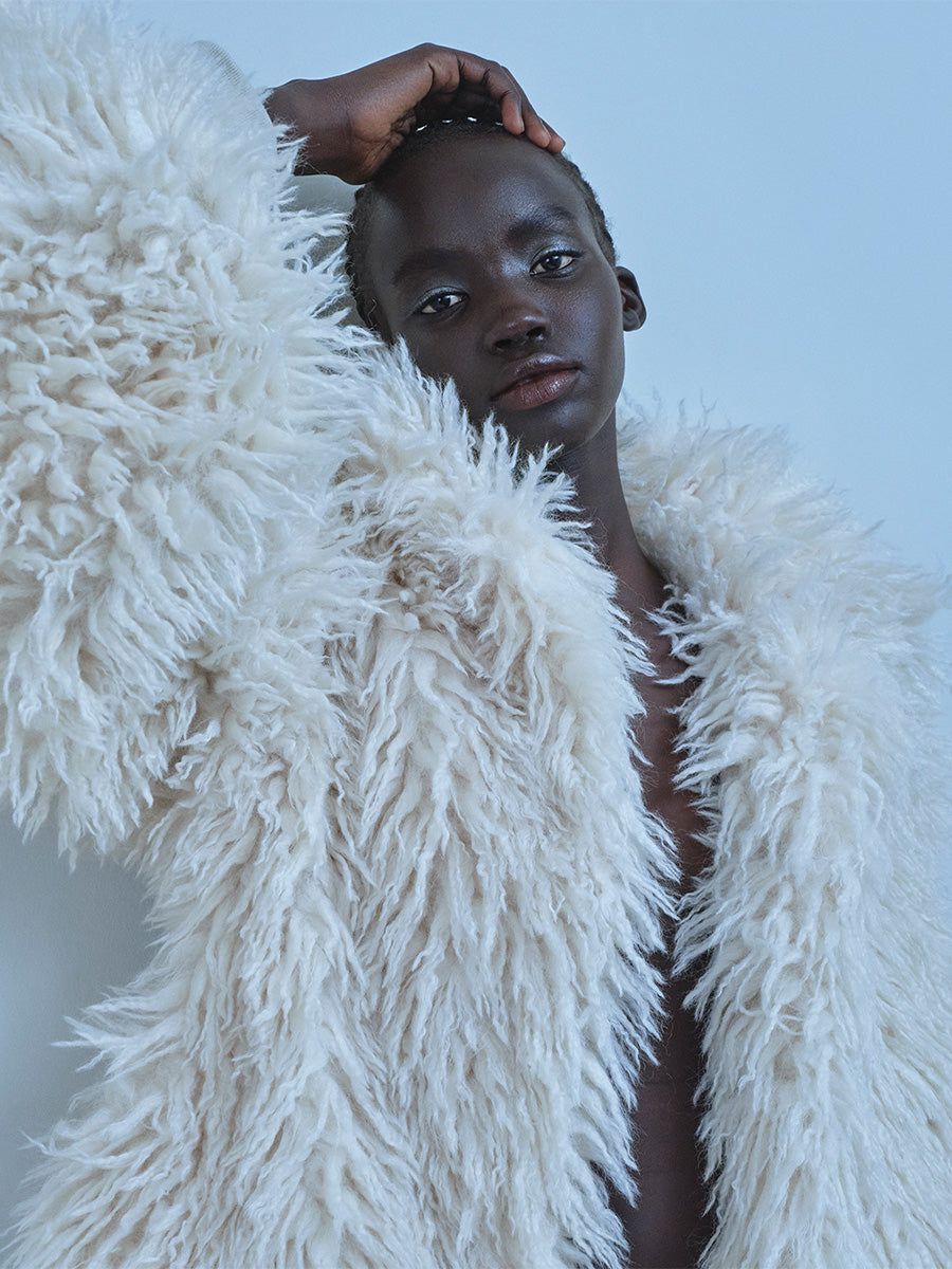 SHAGGY JACKET - IVORY – COATE OFFICIAL WEB SITE