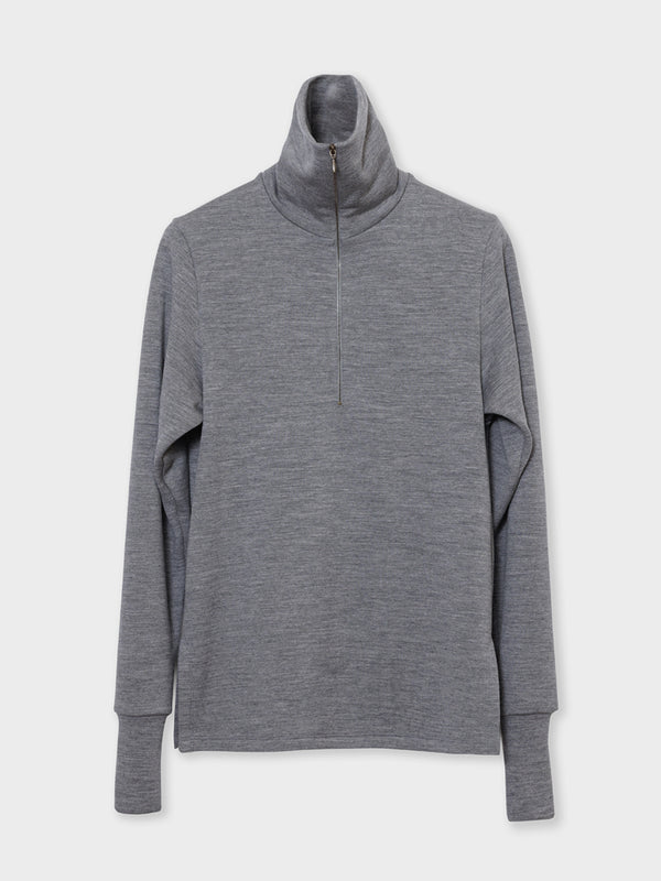 ZIP UP TOP - GRAY