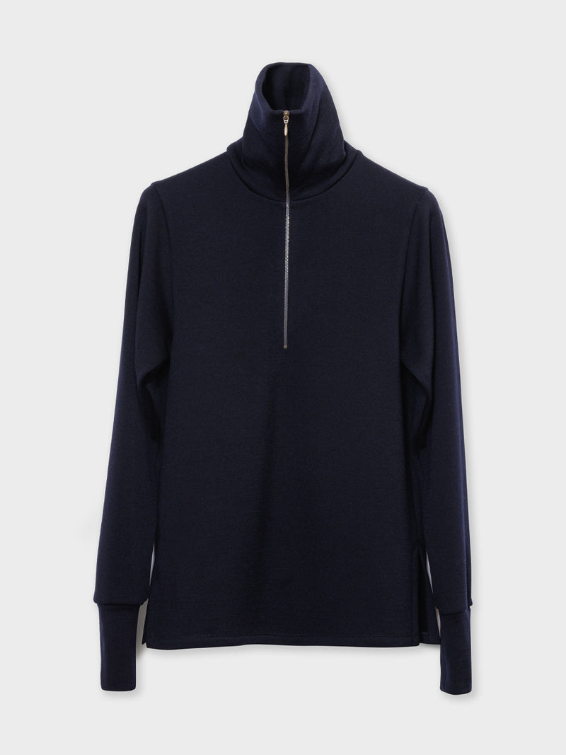 ZIP UP TOP - NAVY – COATE OFFICIAL WEB SITE