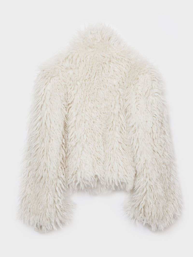 SHAGGY JACKET - IVORY