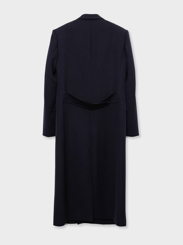DOUBLE-BREASTED COAT - MIDNIGHT NAVY