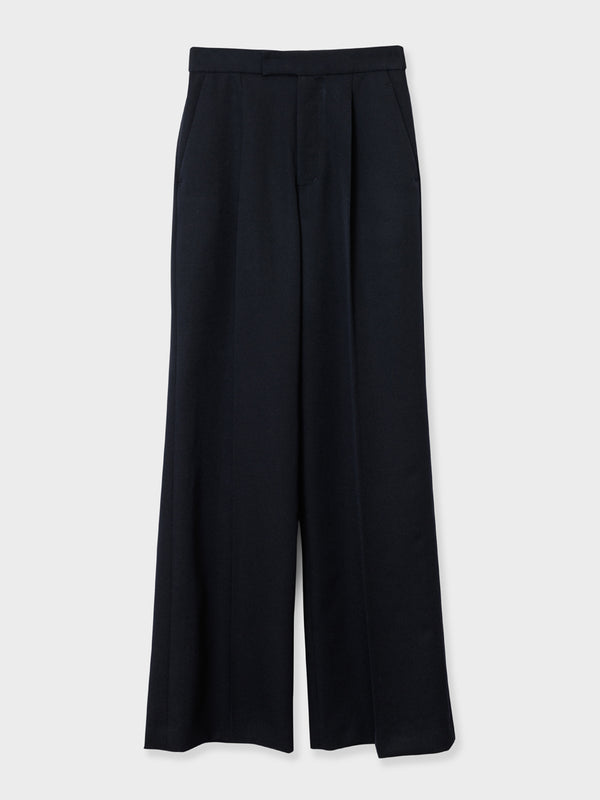 TAILORED PANTS IN WOOL - NAVY