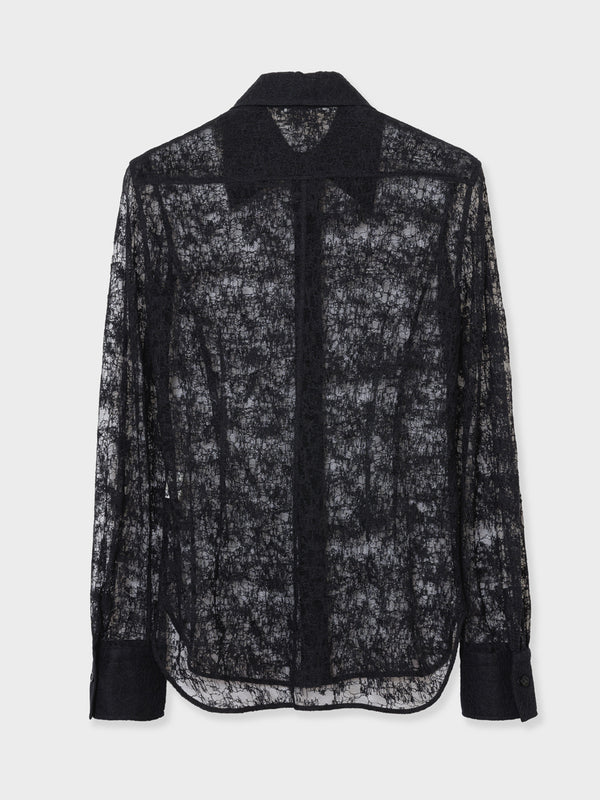 LACE SHIRT - BLACK